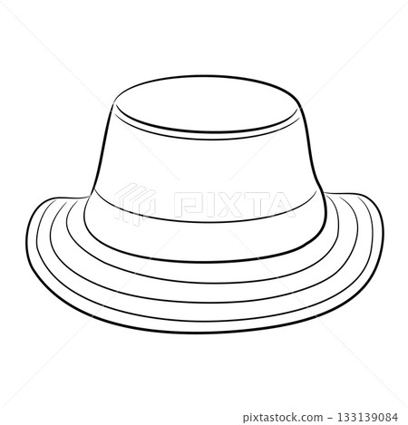 bucket hat, sketch of black art brush lines bucket hat, sketch of black art brush lines 133139084