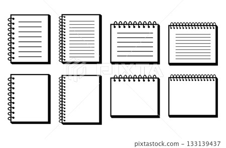 Ring notebook set (lined and plain, vertical and horizontal) 133139437