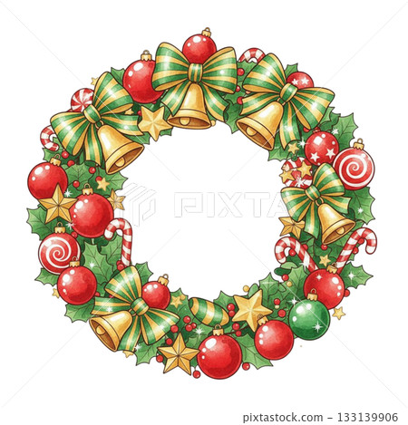 聖誕花圈材料 133139906