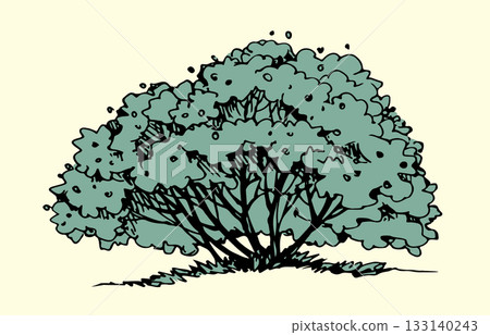 Vector drawing. River in the valley Vector drawing. River in the valley 133140243