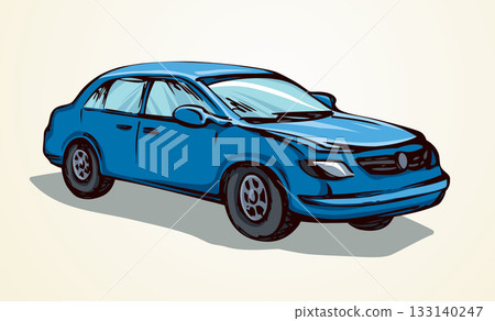 Taxi. Vector drawing 133140247