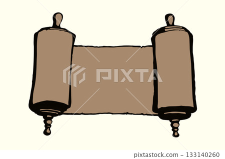 Scroll. Vector drawing icon sign 133140260