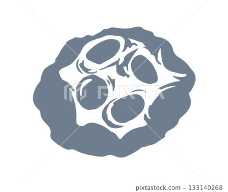 Vector drawing. Small Asteroid in the sky Vector drawing. Small Asteroid in the sky 133140268