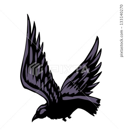 Vector drawing. Big flying bird 133140270