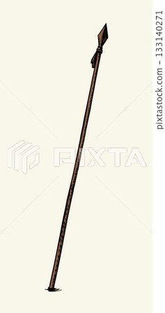 Vector drawing. Old big spear Vector drawing. Old big spear 133140271