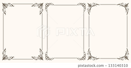 Decorative frames and borders rectangle proportions 133140310
