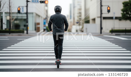 闖紅燈、電動滑板車和滑板車 133140720