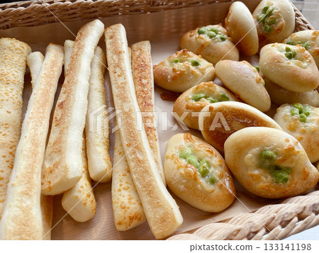 Cheese Ciabatta and Edamame Cheese Bread 133141198