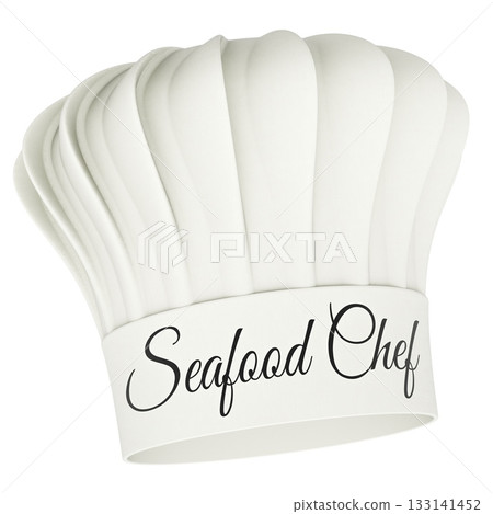 Seafood Chef hat. 3D rendering Seafood Chef hat. 3D rendering 133141452