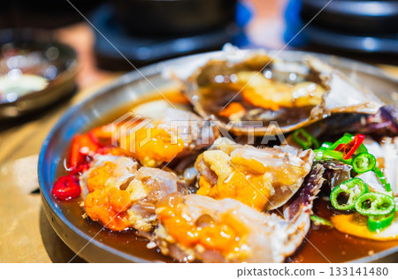Authentic Korean Ganjang Gejang (blue crab marinated in soy sauce) 133141480