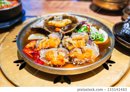 Authentic Korean Ganjang Gejang (blue crab marinated in soy sauce) Authentic Korean Ganjang Gejang (blue crab marinated in soy sauce) 133141483