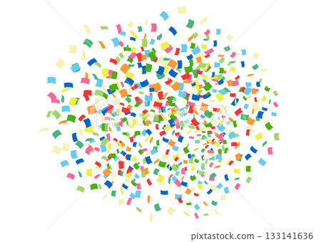白色背景上的彩色紙屑向量圖 png 133141636
