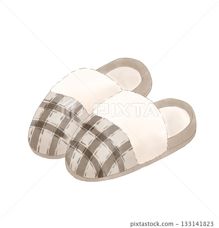 Checked room shoes 133141823