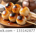 Browned mitarashi dango 133142877