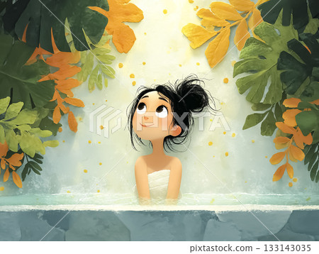 Miyu Series: Miyu in the summer open-air bath Miyu Series: Miyu in the summer open-air bath 133143035