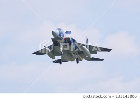 飛行訓練小組準備著陸，假想敵部隊的F-15DJ戰鬥機 133143800