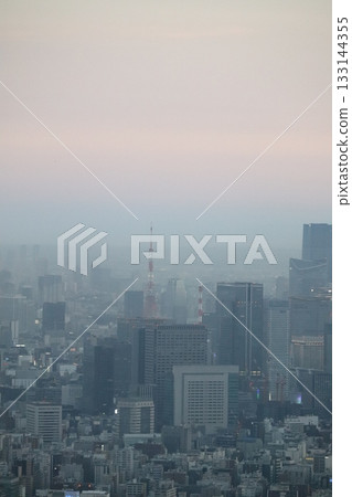從東京晴空塔俯瞰城市全景。 從東京晴空塔俯瞰城市全景。 133144355