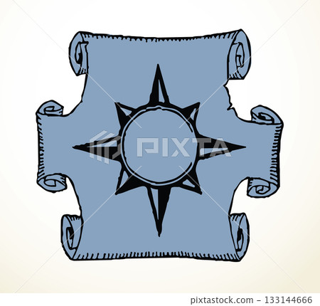 Wind rose. Vector drawing icon 133144666