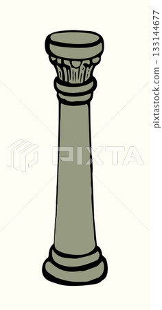 Vector drawing. Big old pillar 133144677