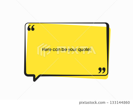Speech bubble. Space for quote text, frame message Speech bubble. Space for quote text, frame message 133144860