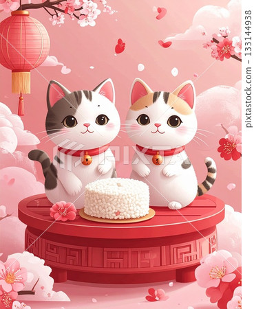 A collaboration between Hinamatsuri items and cats A collaboration between Hinamatsuri items and cats 133144938