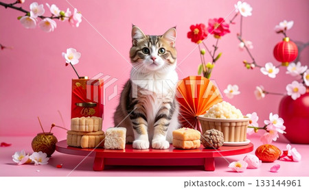 A collaboration between Hinamatsuri items and cats A collaboration between Hinamatsuri items and cats 133144961
