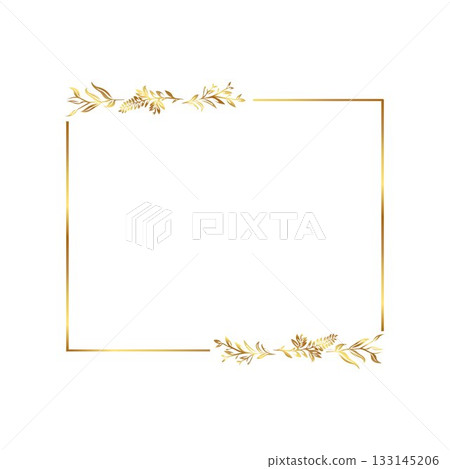 Golden Warm, Gold Border, Certificate Border, Gold Frame 133145206