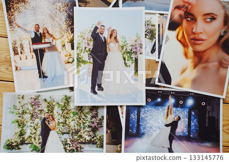 Beautiful printed wedding photos. 133145776