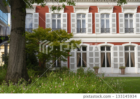 Mont de Marsan city hall building in the Landes department garden setting 133145934