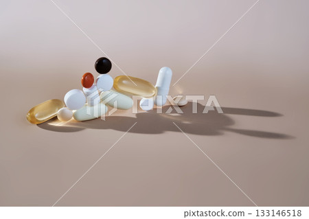 Diverse pills and capsules for health and medicine Diverse pills and capsules for health and medicine 133146518