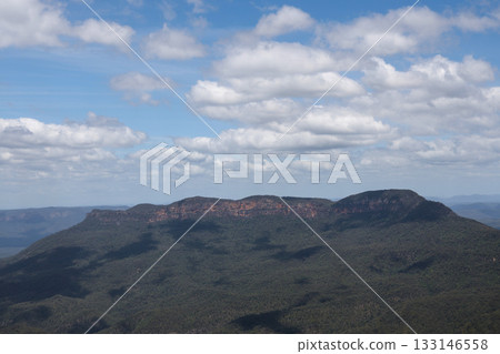 View of landscape in national park at blue mountain at australia View of landscape in national park at blue mountain at australia 133146558