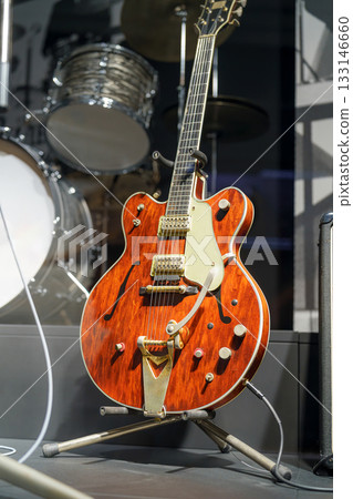 electric guitar in a concert electric guitar in a concert 133146660