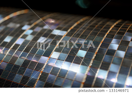 solar panel in wind 133146971