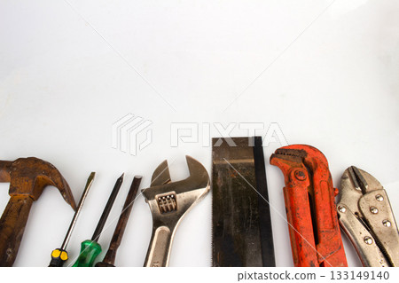 Tools all on a white background Tools all on a white background 133149140