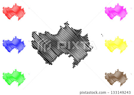 Isaac Region (Commonwealth of Australia, Queensland state) map vector illustration, scribble sketch Isaac map Isaac Region (Commonwealth of Australia, Queensland state) map vector illustration, scribble sketch Isaac map 133149243