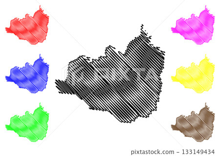 Shire of Quilpie (Commonwealth of Australia, Queensland state) map vector illustration, scribble sketch Quilpie map Shire of Quilpie (Commonwealth of Australia, Queensland state) map vector illustration, scribble sketch Quilpie map 133149434
