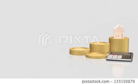 The Home Loan and Savings for Real Estate Investment 3d Rendering. 133150879