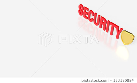 The Gold Shield for Business or security concept 3d Rendering. The Gold Shield for Business or security concept 3d Rendering. 133150884