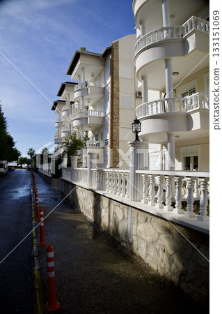 White residential buildings. High quality photo 133151069