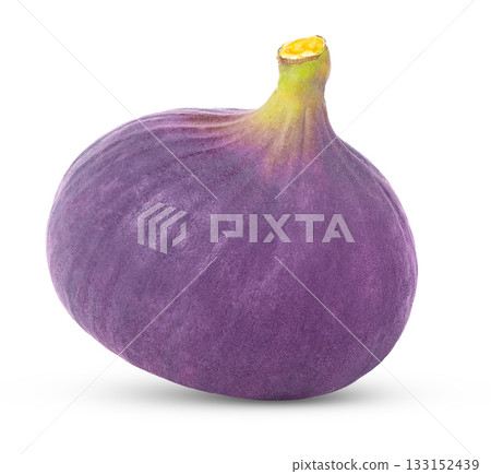 Purple fresh fig fruit isolated on white background. 133152439