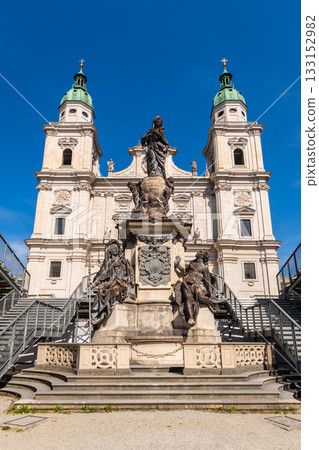 Salzburg Cathedral on Sunny Day. Austria Salzburg Cathedral on Sunny Day. Austria 133152982