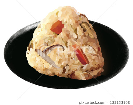 1 cooked rice ball (with plate) 1 cooked rice ball (with plate) 133153108