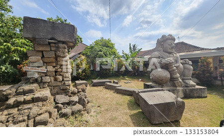 Dwarapala statues in Singosari, Malang which is a doorkeeper or guardian of the entrance gate to Singhasari temple 133153804