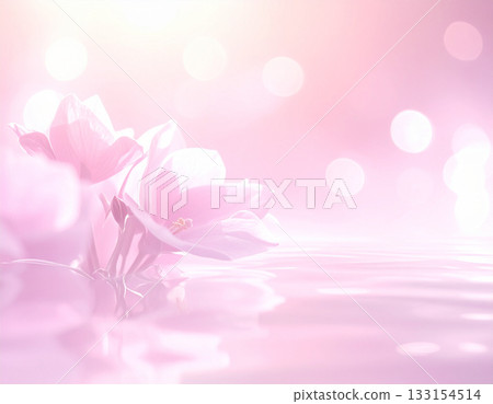 水面上漂浮的花朵,水景背景素材 水面上漂浮的花朵,水景背景素材 133154514