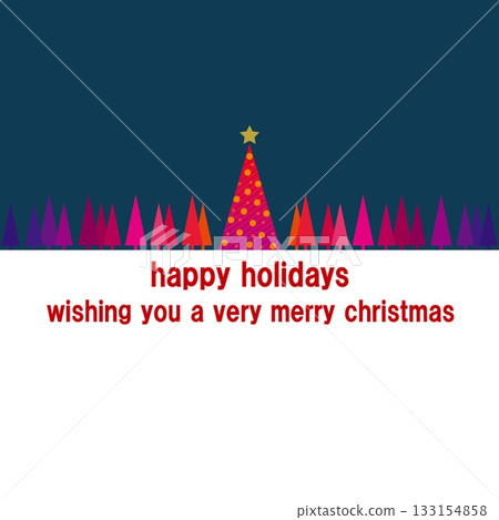 Happy Holidays Christmas Tree 133154858