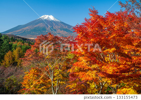 從二重堀峠眺望秋葉和富士山 133155473