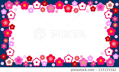 梅花框留白 133155582