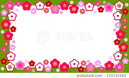 Plum blossom frame white space Plum blossom frame white space 133155583