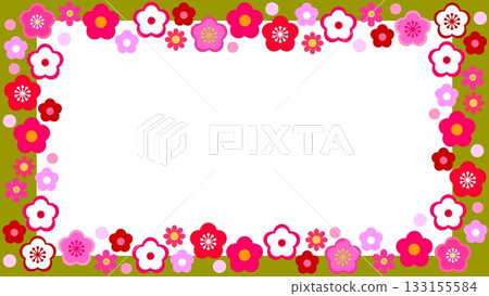 梅花框留白 133155584