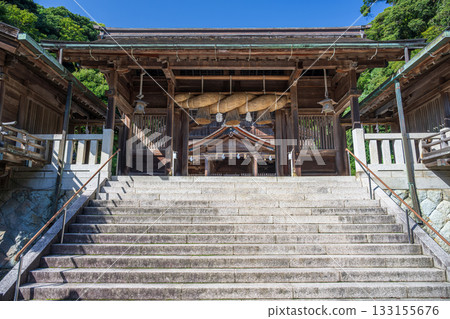 Scenery of the shrine gate at Miho Shrine in Shimane Scenery of the shrine gate at Miho Shrine in Shimane 133155676